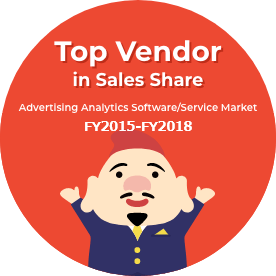 Top Vendor in Sales Share. Advertising Analytics Software/Service MarketFY2015ーFY2018